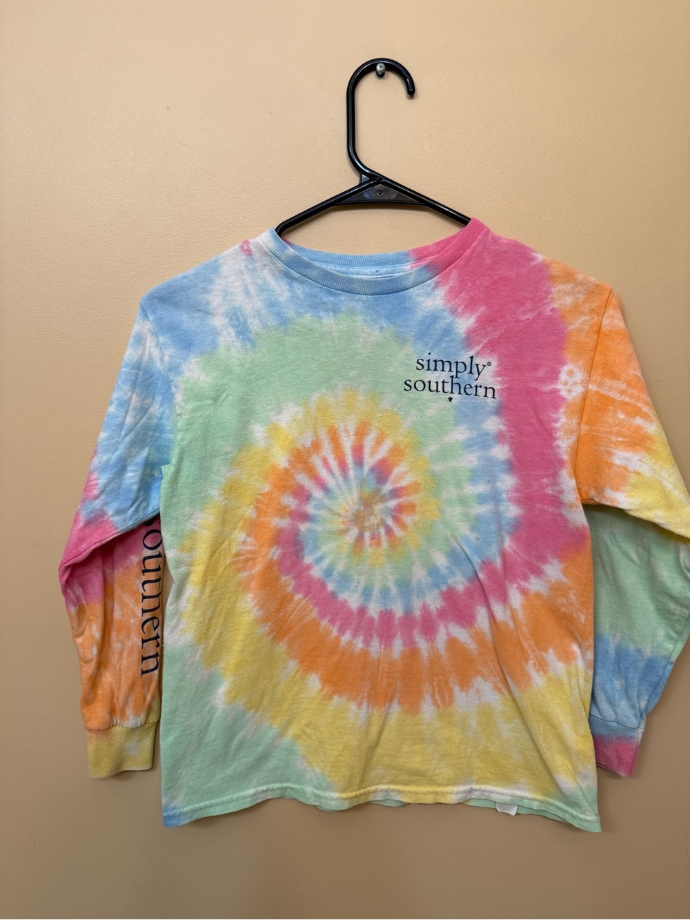 Simply Southern Kids' Rainbow Tie-Dye Long Sleeve Tee